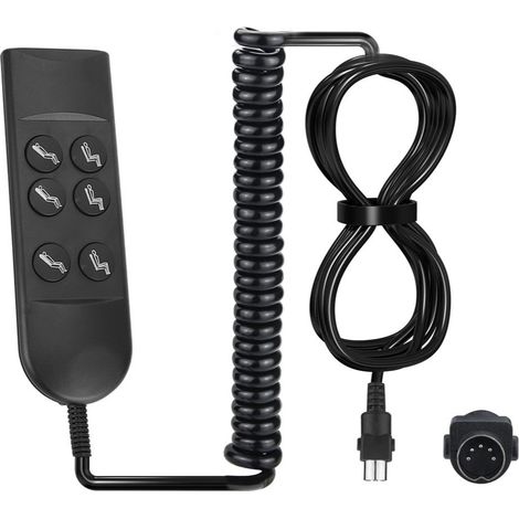 Controlador de sillón reclinable eléctrico de 6 botones y 5 pines, interruptor manual, control remoto para sofá eléctrico