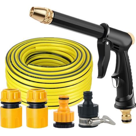 High-pressure water gun, equipped with a high-pressure nozzle, suitable for car washing, garden hose included. (1/5)