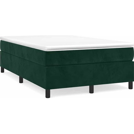 Maison Exclusive - Struttura Letto a Rete a Molle Verde Scuro 120x200 cm in Velluto (1/5)
