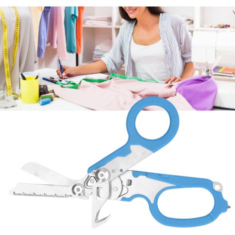 Ciseaux d'extérieur Raptor, outils d'extérieur, ciseaux pliants, ciseaux de premiers secours, ciseaux multifonctionnels, bleus.