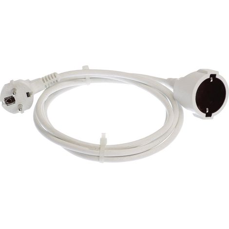 AS Schwabe 50201 Strom Verlängerungskabel 16 A Weiß 2.00 m H05VV-F 3G 1,5 mm²