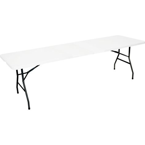 Table pliante jardin Multifonction - Longueur 244cm - Grande capacité 10 places - Camping - pique-nique - salle des fêtes (1/5)