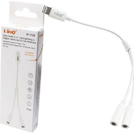 Câble Adaptateur Audio Lightning Vers Jack Aux Double Sortie 3.5mm Femelle Ip-7729 (1/3)