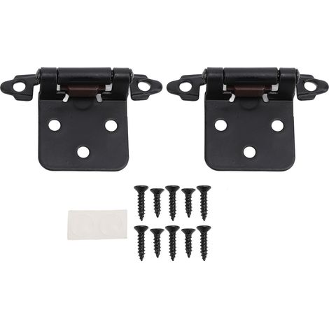 Ortviai Charnière de meuble auto-fermante 1/2 pouce pour camping-car, bateau, cuisine et salle de bain – Noir (1/5)