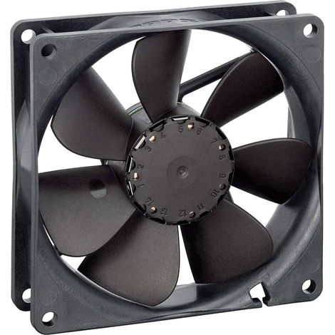[NEUWERTIG] B-Ware EBM Papst Axiallüfter Ventilator Schwarz 3412 N2 G DC Kühlung Kunststoff 92 mm
