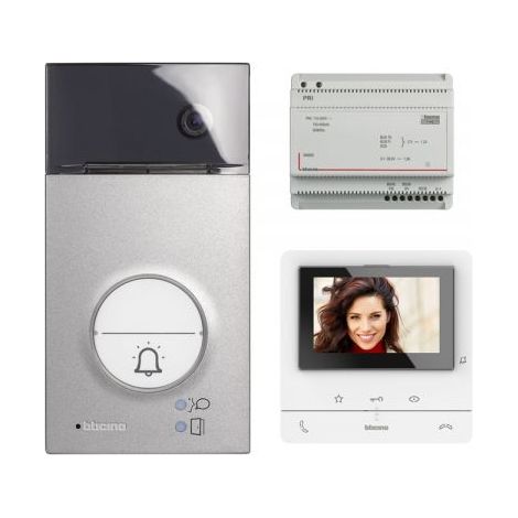 Bticino kit videocitofono mono-famigliare Linea 3000 classe100 V16E + L30 - 364612