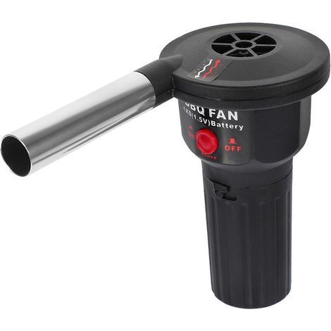 Ventilateur souffleur d'air portable pour allume-flammes de barbecue, pique-nique et camping en plein air-13.60X10.60X8.00CM-Black (1/4)