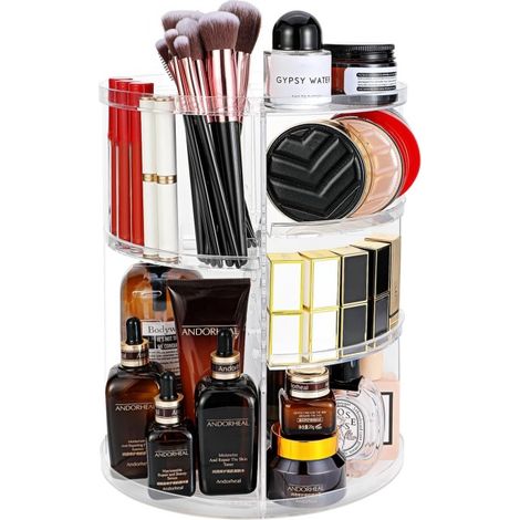 Organisateur de Maquillage, Rotatif 360 Degrés Rangements pour Produits Cosmétiques, Makeup Organizer, Rangement Parfum Coiffeuse Cosmetique