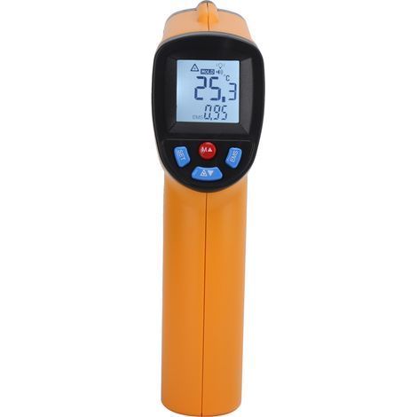 Thermomètre numérique industriel GM550 LCD avec visée infrarouge, haute précision, plage étendue pour tests de température (1/5)
