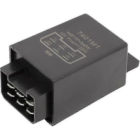 Relais clignotant 12V 21W 6 broches, relais de voyant de tracteur 335200160 54229002, compatible avec les tracteurs, les voitures classiques et les camions. (1/5)