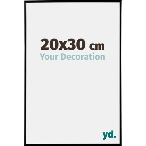 yd. - Cadre photo 20x30 - Noir Brillant - Plastique - Evry