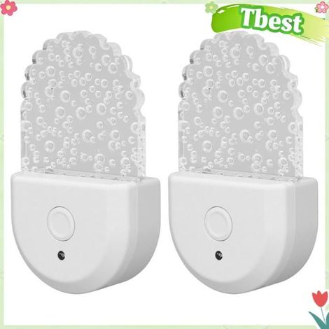Tbest veilleuse LED RVB 2 pièces veilleuse à couleur changeante branchez la lampe de nuit LED puericulture veilleuse Prise UE 220v (1/5)