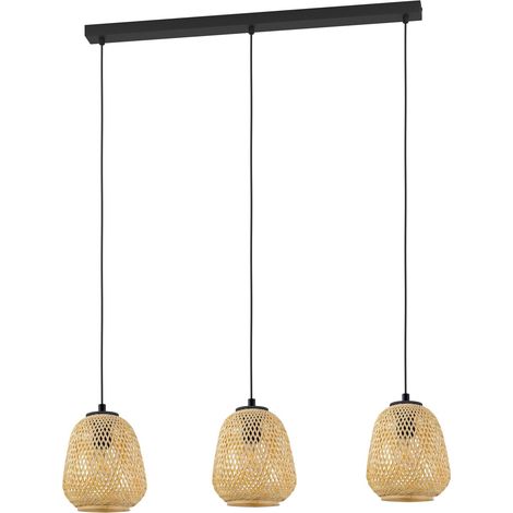 Suspension luminaire Dembleby à 3 lampes, lustre suspendu vintage (1/5)