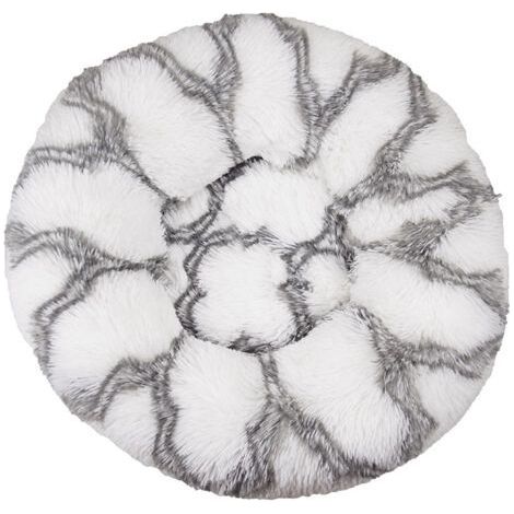 Lit pour chat, coussin moelleux, doux lavable pour chiens chats (gris blanc, 70 cm), Ensoleillé (1/5)