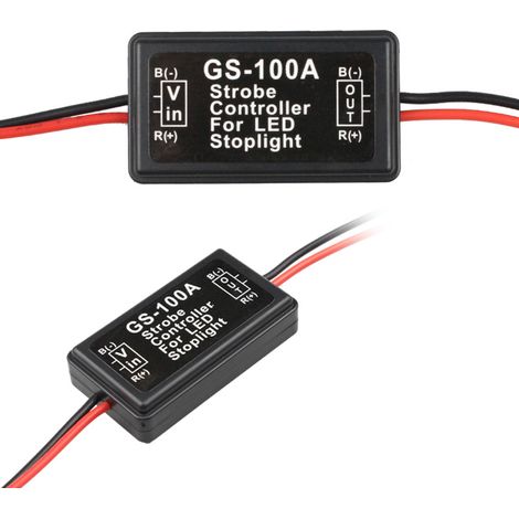 GS-100A Brake Light Turn Signal Controller for Cars and Motorcycles, Safety Turn Signal for Rear Lights