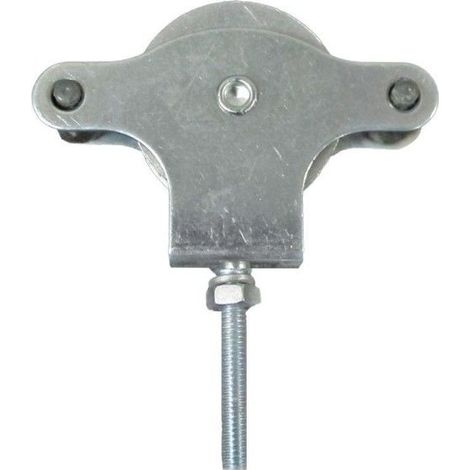 Polea Tendedero Wolfpack Zincado 40 mm. Roldana Metal con Tornillo (1/4)