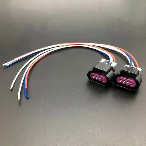 2 Stück Scheinwerfer-Anschlusskabel für Dodge Challenger Warhorse 2006-2014, 4-poliger Scheinwerferlampenstecker, Anschlussgehäuse (1/4)