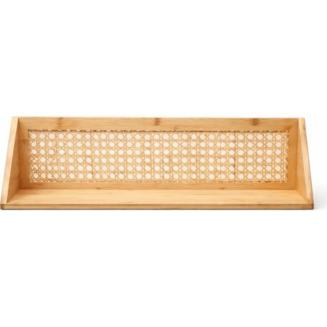 Scaffale da parete in bambù e rattan naturale L60 cm - TIYA