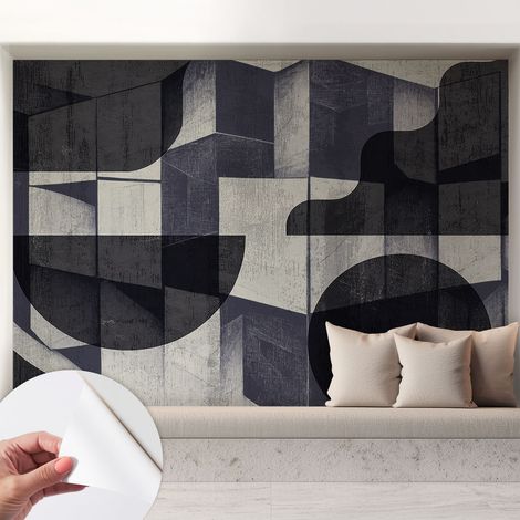 Carta da parati adesiva - lavabile - decorazione murale - per cucina - pellicola decorativa Simmetria geometrica 208x146 cm (1/5)