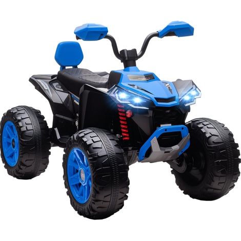 Quad elettrico per bambini 24V blu con fari USB MP3 3-8 anni (1/4)