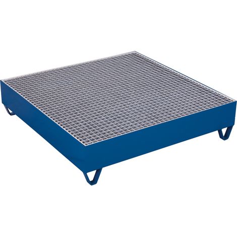 VARIOfit Auffangwanne mit Gitterrost für 4 Fässer a 200 Ltr 1.200 x 1.200 mm