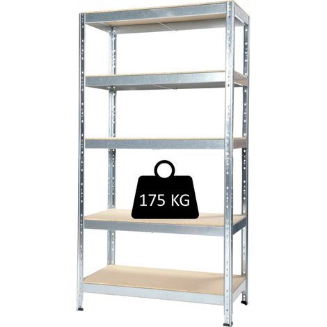 Scaffale Joker a Incastro Grima 5 Piani Truciolare 175 Kg L 90 X P 40 X H 176 Cm (1/6)