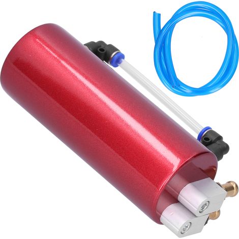 Universeller Ölabscheider mit Behälter, Komplettset inklusive Schlauch, Halterung, Klemmen, Schrauben, Muttern und rotem Anschlussstück (1/5)