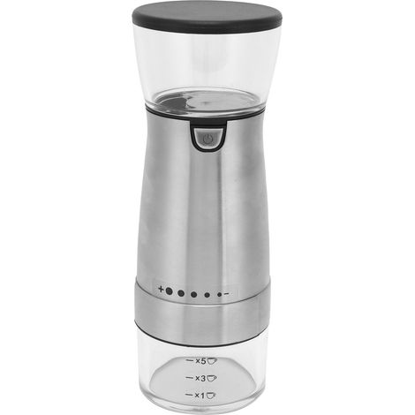 Tragbare, per USB aufladbare elektrische Kaffeemühle, automatisches Mahlwerk für Bohnen, für den Gebrauch zu Hause und im Büro, mit eingebautem Ladegerät. (1/5)
