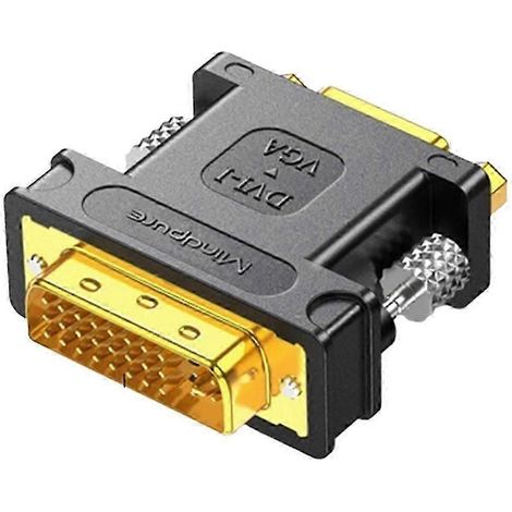 Adaptateur convertisseur 24+5 DVI mâle vers VGA femelle, connecteur pour carte graphique, câble adaptateur TV (1/5)