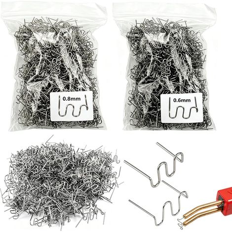 1000 Pièces Agrafes Plastique, 0.6mm/0.8mm Soudure Plastique Agrafe, Agrafe Plastique Carrosserie, Agrafe Carrosserie, Agrafes Carrosserie, Soudure Plastique, Soudage Plastique, Soudeur Plastique (1/5)