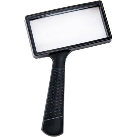 Grande loupe à main rectangulaire, grossissement 5X, 4x2 pouces, lentille en verre résistant aux rayures, adaptée la lecture des personnes âgées, loisirs, réparation, l'observation