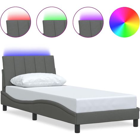 Maison Exclusive - Giroletto senza Materasso Hanko Grigio Scuro 80x200 cm Tessuto (1/4)