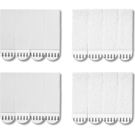 Bandes de Suspension pour Photos, 32 Paires (64 Bandes) Languette Accroche Tableau sans Percer Bandes, Bandes Adhésives Résistantes pour Cardres ,19mmX92mm (1/5)