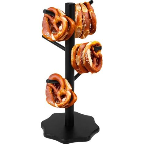 Support Bretzels Bois 6 Bras Forme Arbre, Étagère à Tasses pour Restaurant et Bar, Design Original (1/5)