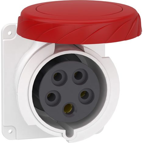 Clavija de panel PK PATRIKA 32 A IP67 380 V 3P+N+T montaje en panel y conexión rápida