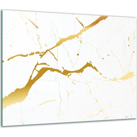PLAQUE DE PROTECTION EN VERRE POUR CUISINIÈRE 60x52 MARBRE (1/5)