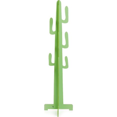 Appendiabiti da terra design moderno a forma di cactus Texas Green