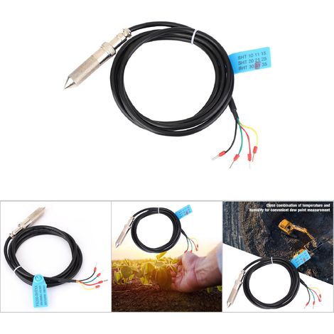 FS200-SHT31 Digitaler I2C-Bodenfeuchte- und Temperatursensor aus Messing mit 150 cm Kabel (1/4)