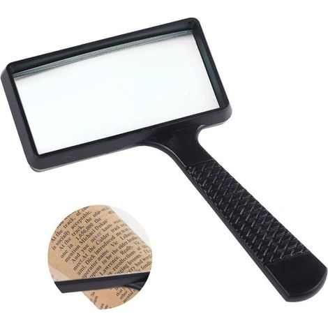 Loupe grossissante 10x, portable, loupe de lecture en verre, miroir de lecture de poche pour identifier les bijoux de forme rectangulaire (1/3)