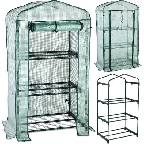 Serre de jardin 126x49x69cm  Mini Serre de jardin en Film avec Anneau de Fixation 0,3 m2 pour Jardin et Balcon (1/5)
