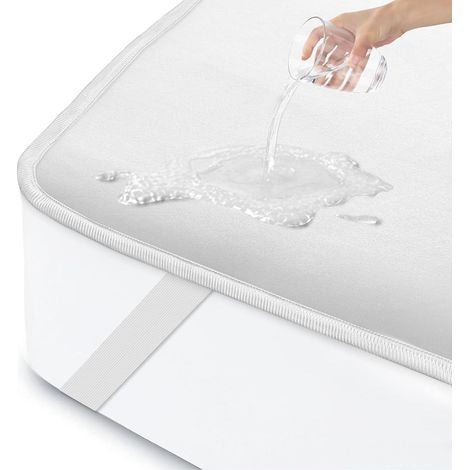 Waterproof Mattress Protector 70 x 140 cm Washable Incontinence Mattress Protector Waterproof Mattress Protector Mattress Covers Incontinence Mattress Topper - White (1/5)