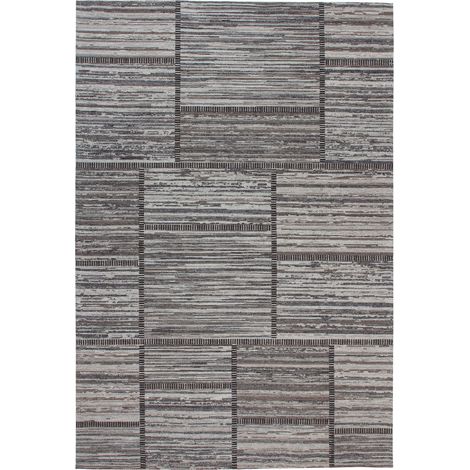 Tappeto Phoenix 102 Naturale e Grigio in Lana e Cotone (1/4)