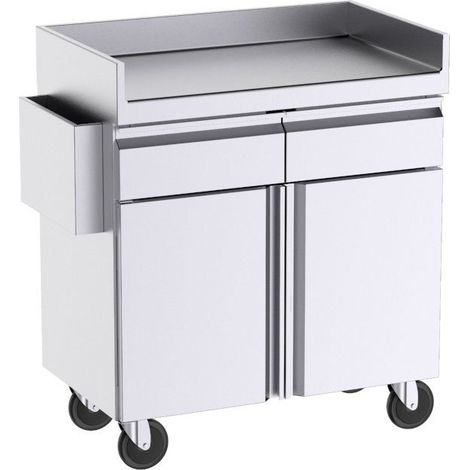 Mobilier d'Appoint pour Terrasse Avec Dosserets Latéraux - avec 2 Tiroirs et 2 Portes - Distform