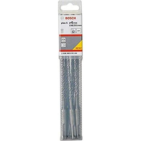 Trapano a percussione Plus-5 D.6mm funzionante L.150mm L.210mm SDS-Plus 10 pezzi BOSCH