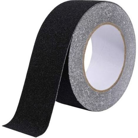 Bande Antidérapante Adhésive pour Escaliers, Friction, Abrasif pour Les Sécurité, Escabeau, Intérieur, Extérieur, Haute Traction, 5cm x 10m, Noir (1/4)