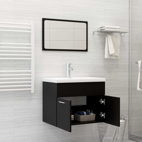 Ensemble de meubles de salle de bain Noir (1/5)
