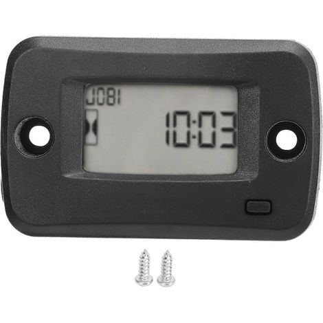 Compteur horaire numérique sans fil activé par vibration, indicateur d'entretien pour moto et quad L (1/4)