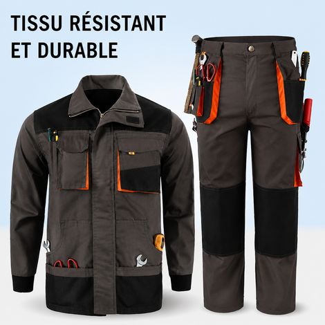 Ensemble vêtement de travail multi-poches kaki taille XL réf 0386 1 kg – Livraison gratuite