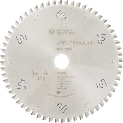 Lama per sega circolare Bosch Top Precision Best for Wood, 254 x 30 x 2,3 mm, 60 - 2608642102 (1/3)