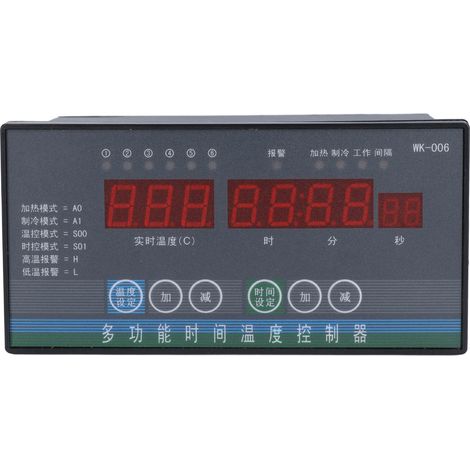 Contrôleur de température avec sonde, 6 sorties, thermostat intelligent automatique haute précision pour serres et exploitations agricoles, 110 V‑230 V (1/5)